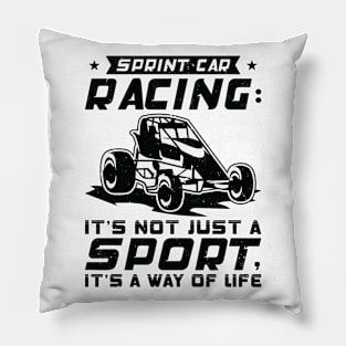 Sprint Car Dirt Track Racing Pillow