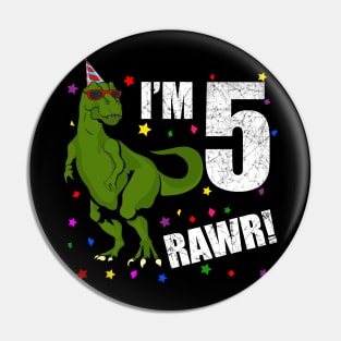 Bday Kids  Years Old Dinosaur Birthday Pin