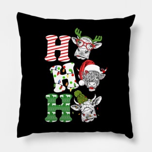 Cow Ho Ho Ho Christmas Shirt, Cow Christmas Shirt Pillow