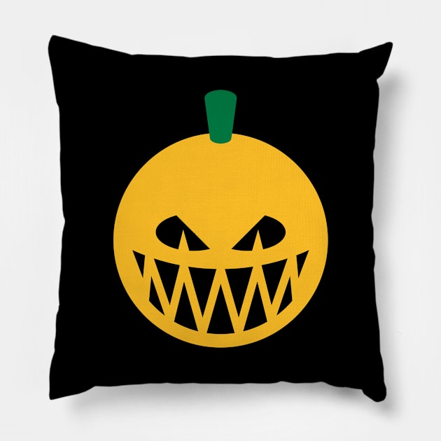 Halloween Pumpkin (Jack O’Lantern / Emoji / 2C) Pillow by MrFaulbaum