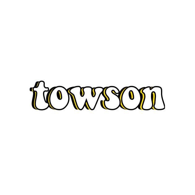 Towson university groovy lettering by Rpadnis