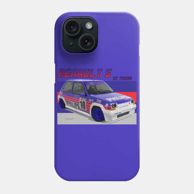 Renault 5 GT Turbo Phone Case by PjesusArt