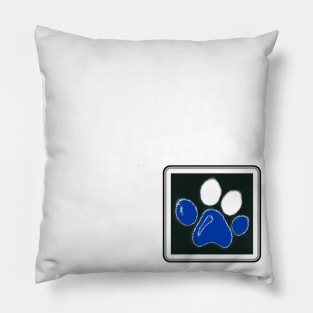 Invader Blue Paws Pillow