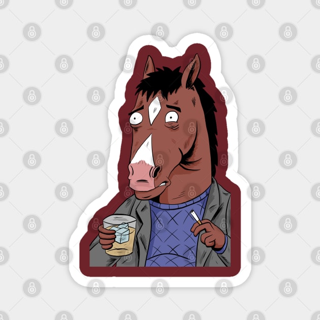 Bojack Horseman Magnet by Black Snow Comics