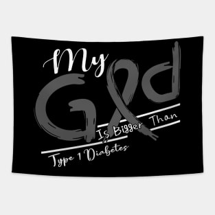 Type 1 Diabetes Awareness My God Is Stronger - In This Family No One Fights Alone Tapestry