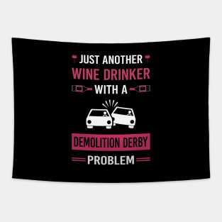 Wine Drinker Demolition Derby Tapestry