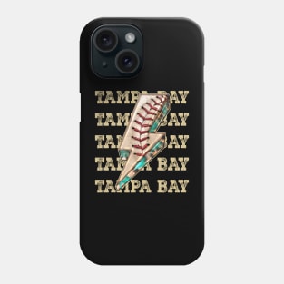 Aesthetic Design Tampa Bay Gifts Vintage Styles Baseball Phone Case