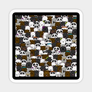 Cute Kawaii Bears - Polar, Black, Brown, Panda & Koala Magnet