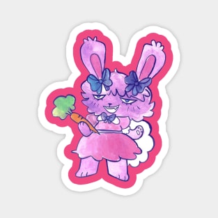 Cute Purple Bunny Girl Magnet