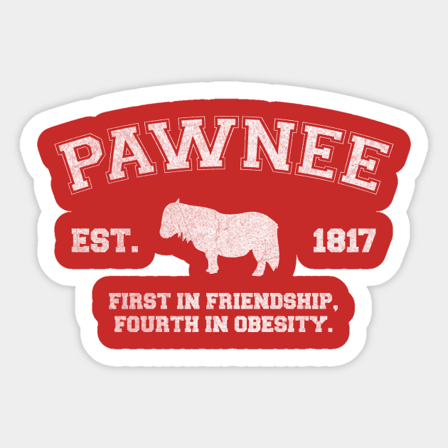 Pawnee Athletic Sticker - Parks And Rec - Sticker