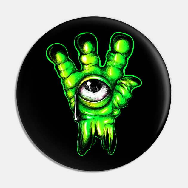 Alien Hand color Pin by fakeface