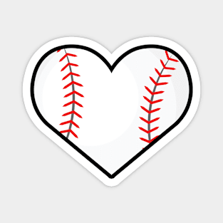 Baseball Ball In Heart Shape Magnet