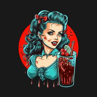Vampire Pin up lady T-Shirt