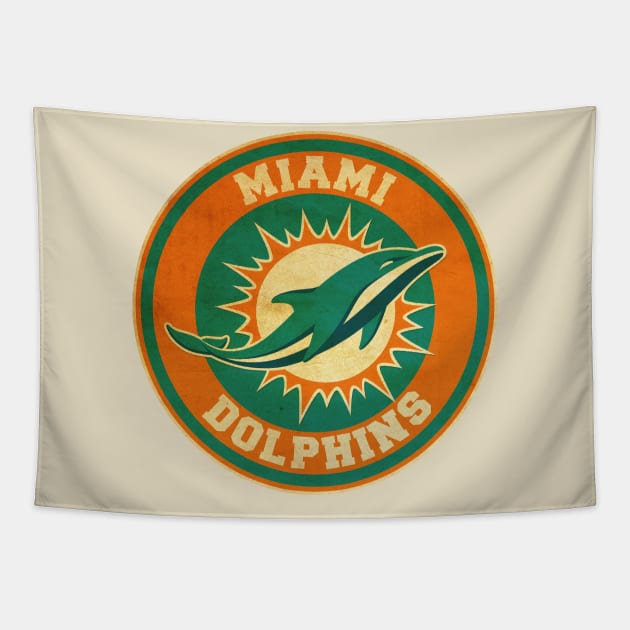 Vintage Miami Dolphins Tapestry by looksart