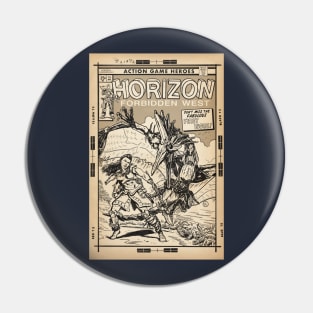 Horizon Forbidden West - Comic cover line art fan art Pin