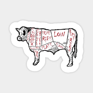 Cow Beef Cut Butcher Chart Magnet