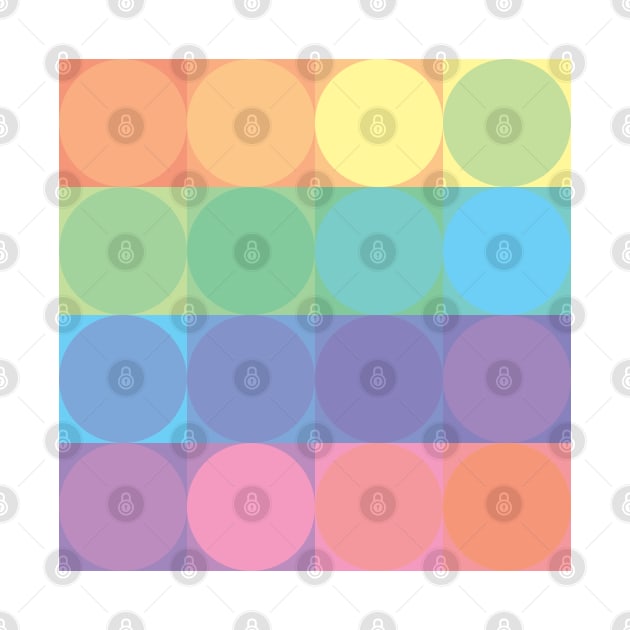 Classy and orderly Pastel Rainbow Color Blocks and Spheres by SeaStories