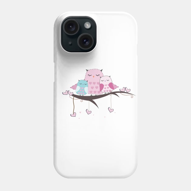 Baby owl, mother owl. Mother and child Phone Case by GULSENGUNEL