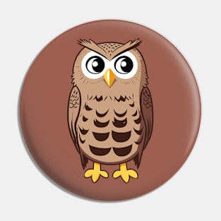 Single Owl Pin