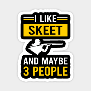 3 People Skeet Shooting Magnet