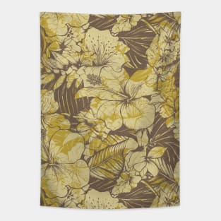 Tropical hibiscus yellow Tapestry