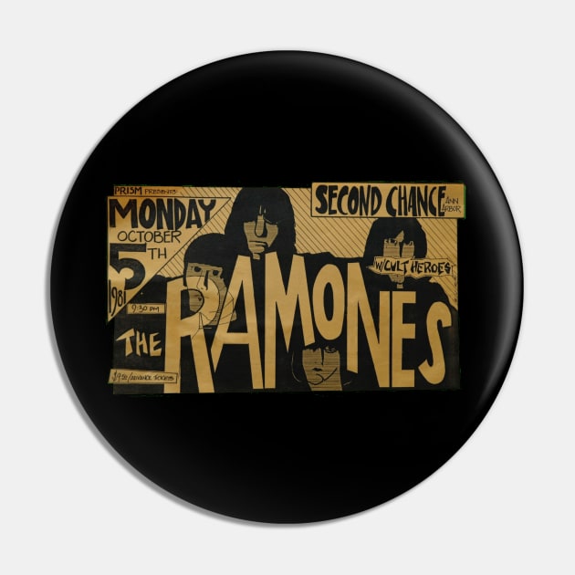 Ramones, 10/05/1981, Ann Arbor Pin by Colonel JD McShiteBurger