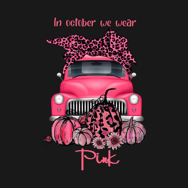 Leopard Bandana Truck In October We Wear Pink Breast Cancer Awareness by Magazine