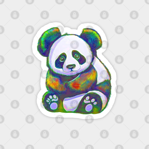 Technicolor Panda Magnet by NONGENGZ