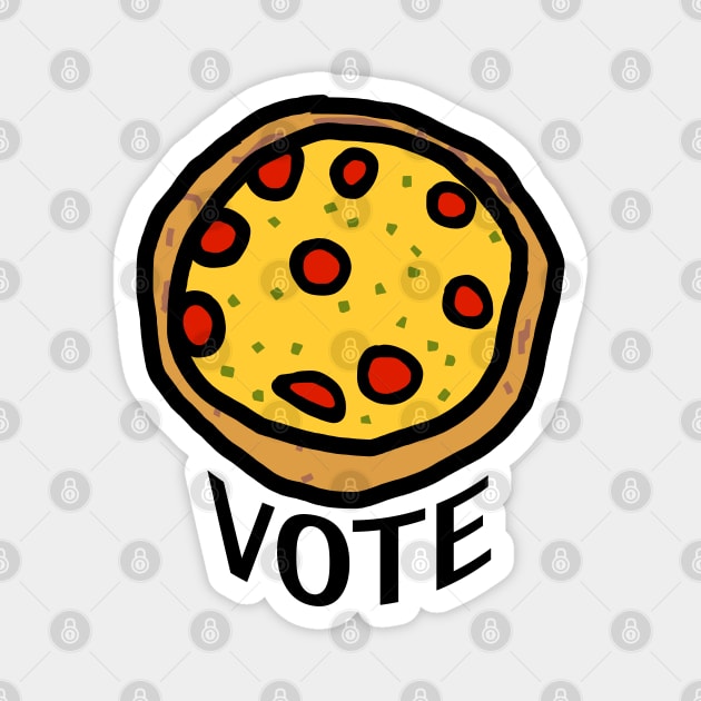 Pizza gets my Political Vote Magnet by ellenhenryart