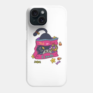 Cute candy eating trick or treat Halloween design Phone Case