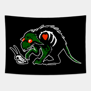 Chupacabra Buddy SLY VERSION cryptid creepy cute monster Tapestry