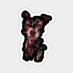 Staffie in the Smoke // Bilcos Designs T-Shirt Magnet