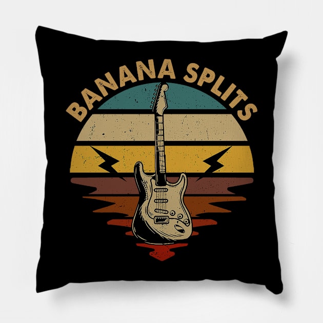 Vintage Guitar Proud To Be Banana Name Retro Pillow by ElinvanWijland birds