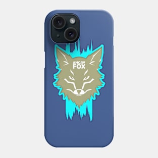 angry fox graphic tshirt design by ironpalette Phone Case