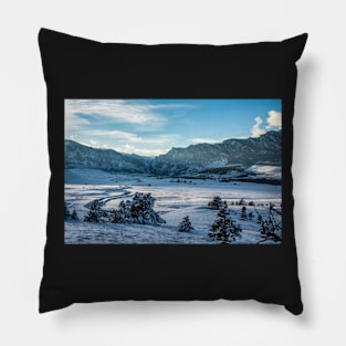 Winter Scene Near Sunset Pillow