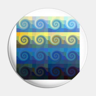 Abstract tiles and waves pattern Pin