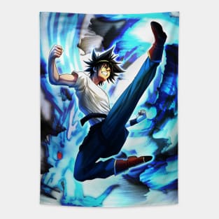 Blue dragons fighter Tapestry