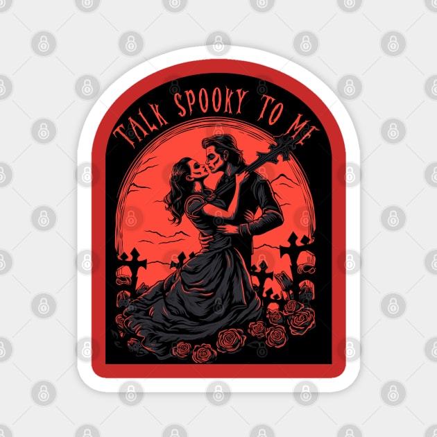 Vintage Funny Halloween Pick up Line Skull Romantic Costume Magnet by RetroZin