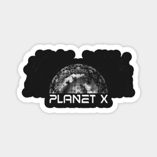 Space Age Astronomy Art Planet X Brand Logo Magnet