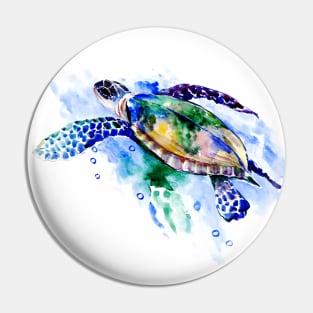 Swimming Sea Turtle Pin