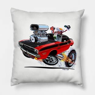 Vince Crain High Octane 1970 Dodge Challenger Pillow