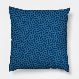 Bacteria Turing Pattern (Blue) Pillow