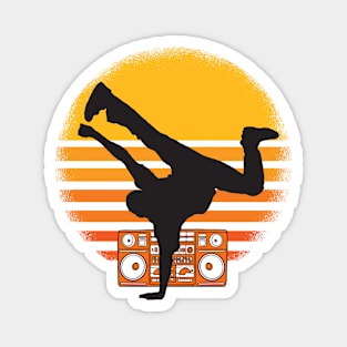 Vintage Breakdance Pose Breakdancing Art For Breakdancer Magnet