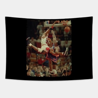 Scottie Pippen vs Patrick Ewing Tapestry