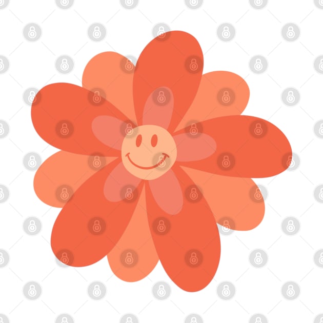 Bright and Cheerful Flower Smiley Face by JuneNostalgia