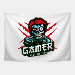 Gamer Till The End Zombie Tapestry