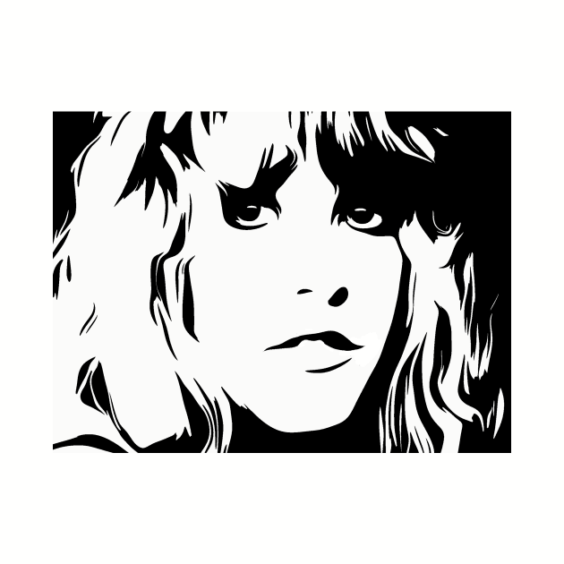 Stevie Nicks Pop Art B&W by Hart Images