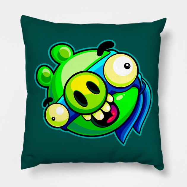 Ninja Pork (Leo) Pillow by ArtisticDyslexia