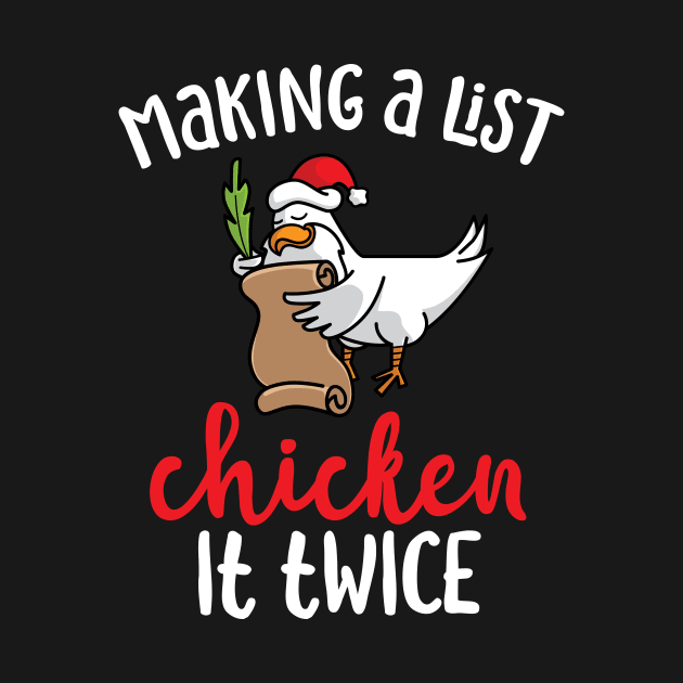 Chicken It Twice Funny Chicken Christmas Design by toddsimpson