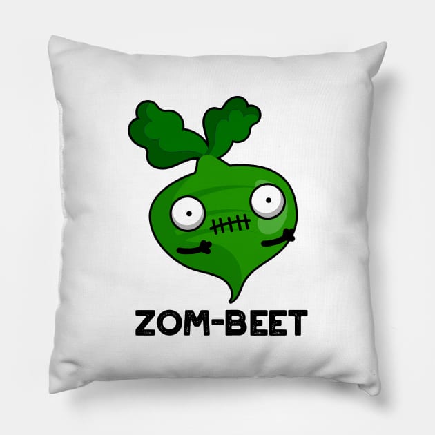 Zom-beet Cute Halloween Zombie Beet Pun Pillow by punnybone